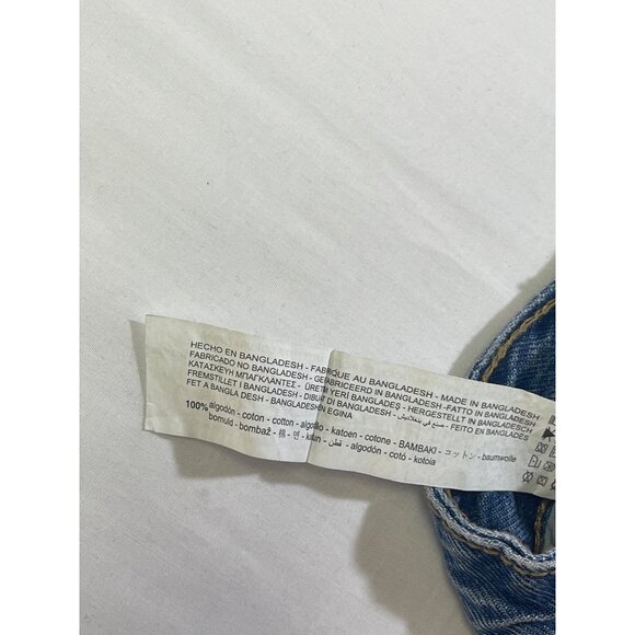 Stradivarius mom fit blue Jeans distressed super tiro alto size 00 - Picture 11 of 13